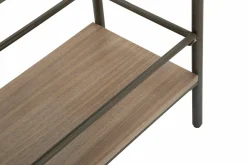 Mobile porta TV Quilt, 100x42 h110 cm, Grigio e Marrone<Dmora New