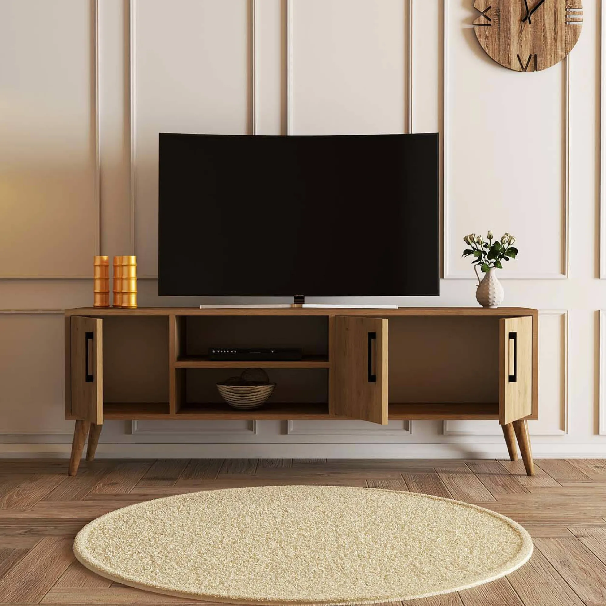 Mobile porta TV Rosita, 150x34 h52 cm,<Dmora Online