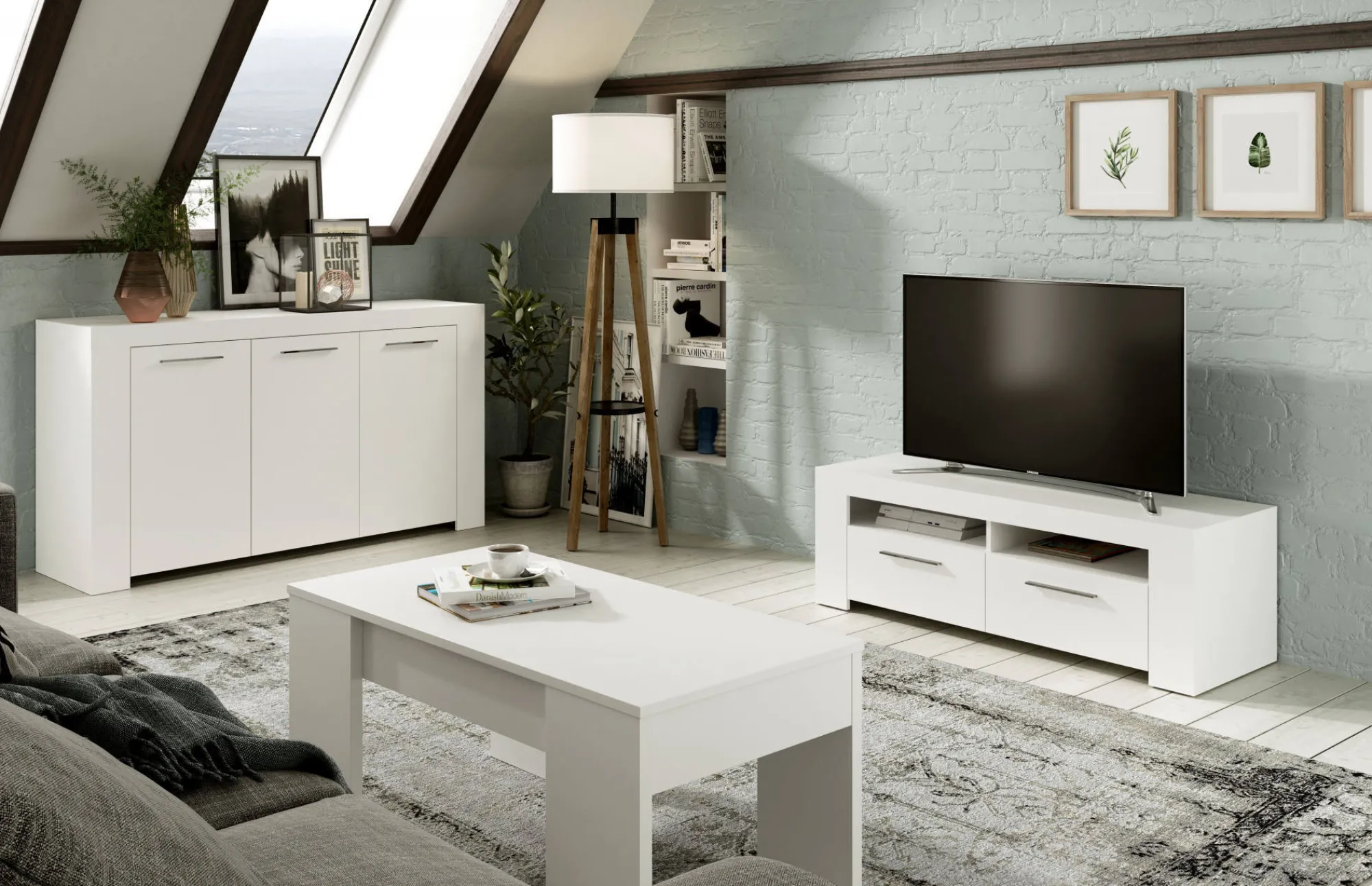 Mobile porta TV Sparaxis, 120x42h40 cm,<Dmora Hot