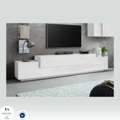 Mobile porta TV Tiche, cm 240x45h52,<Dmora Online