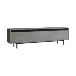 Mobile porta TV Titli, 160x36 h45 cm, Argento e Nero<Dmora Best Sale