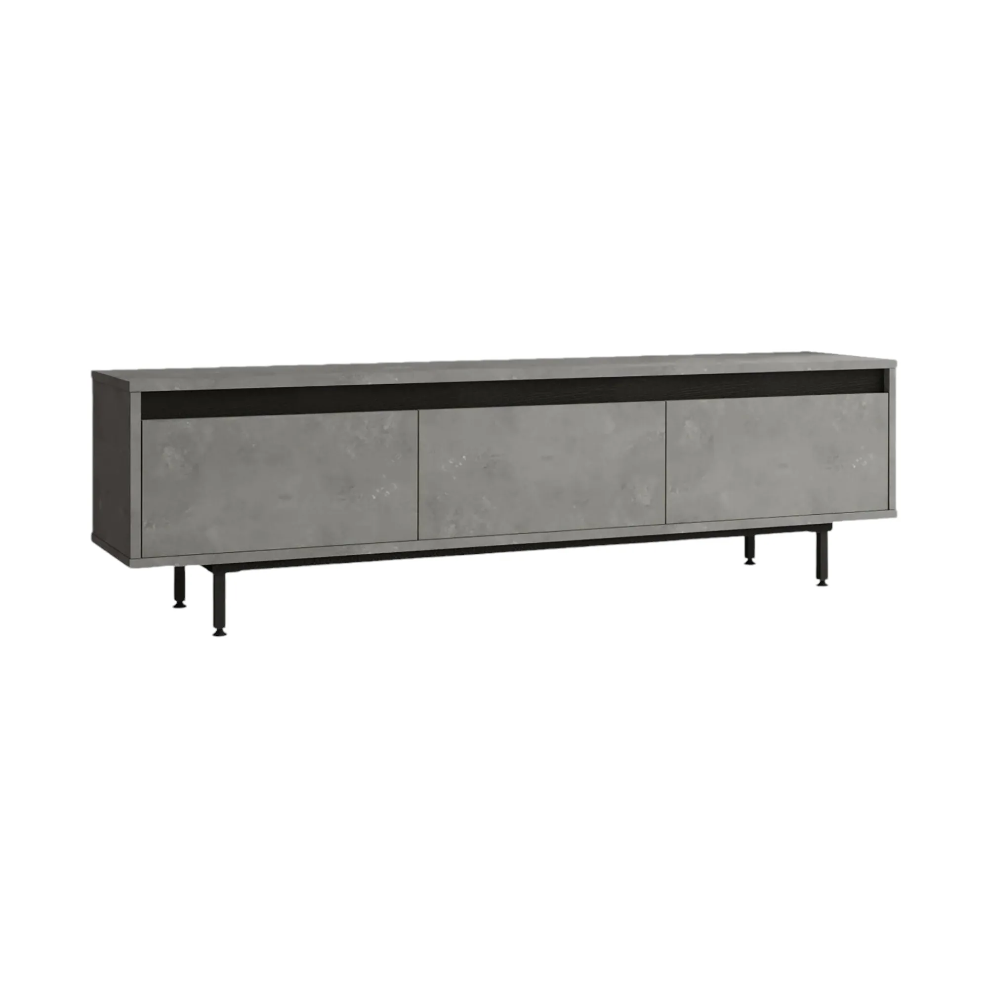 Mobile porta TV Titli, 160x36 h45 cm, Argento e Nero<Dmora Best Sale