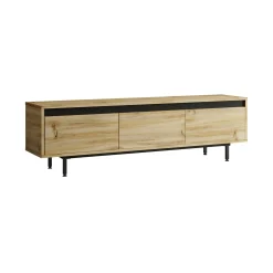 Mobile porta TV Titli, 160x36 h45 cm, Quercia e Nero<Dmora Online