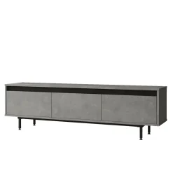 Mobile porta TV Titli, 160x36 h45 cm, Argento e Nero<Dmora Best Sale