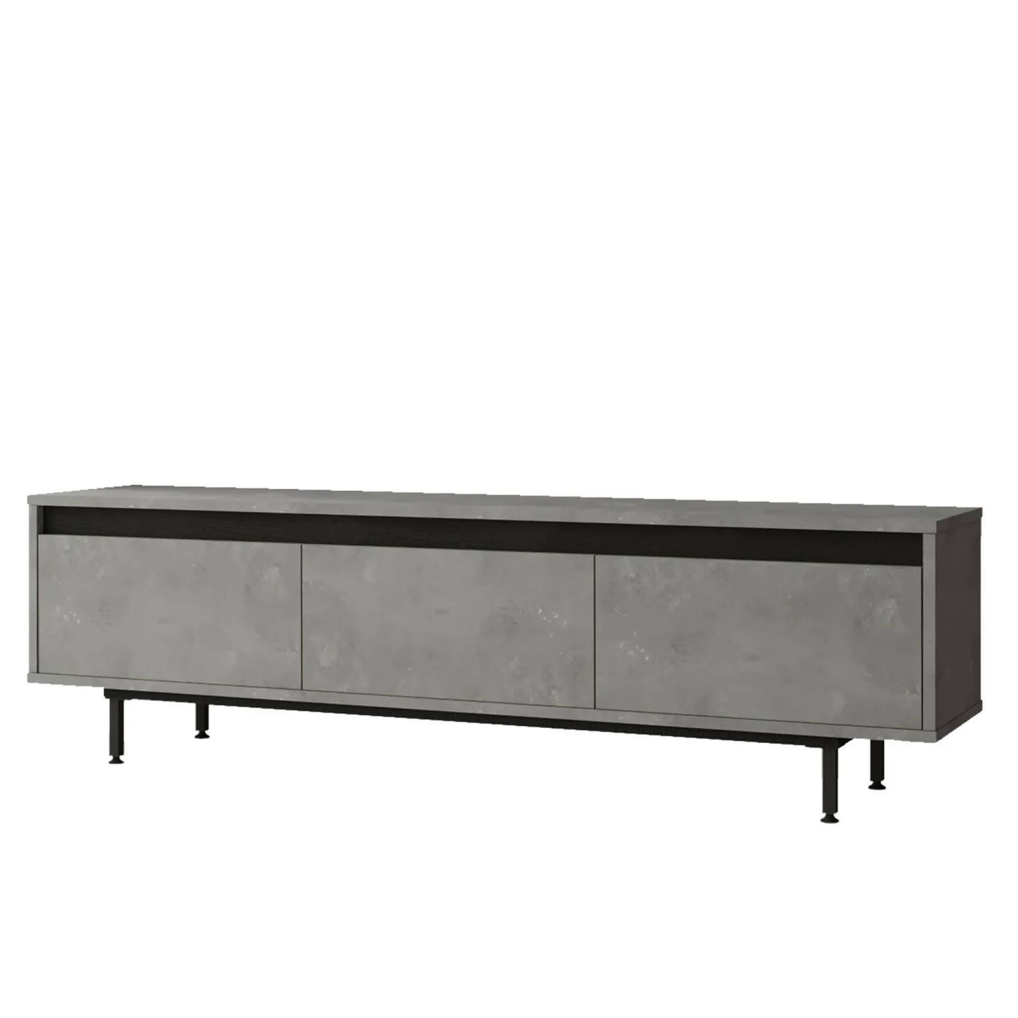 Mobile porta TV Titli, 160x36 h45 cm, Argento e Nero<Dmora Best Sale