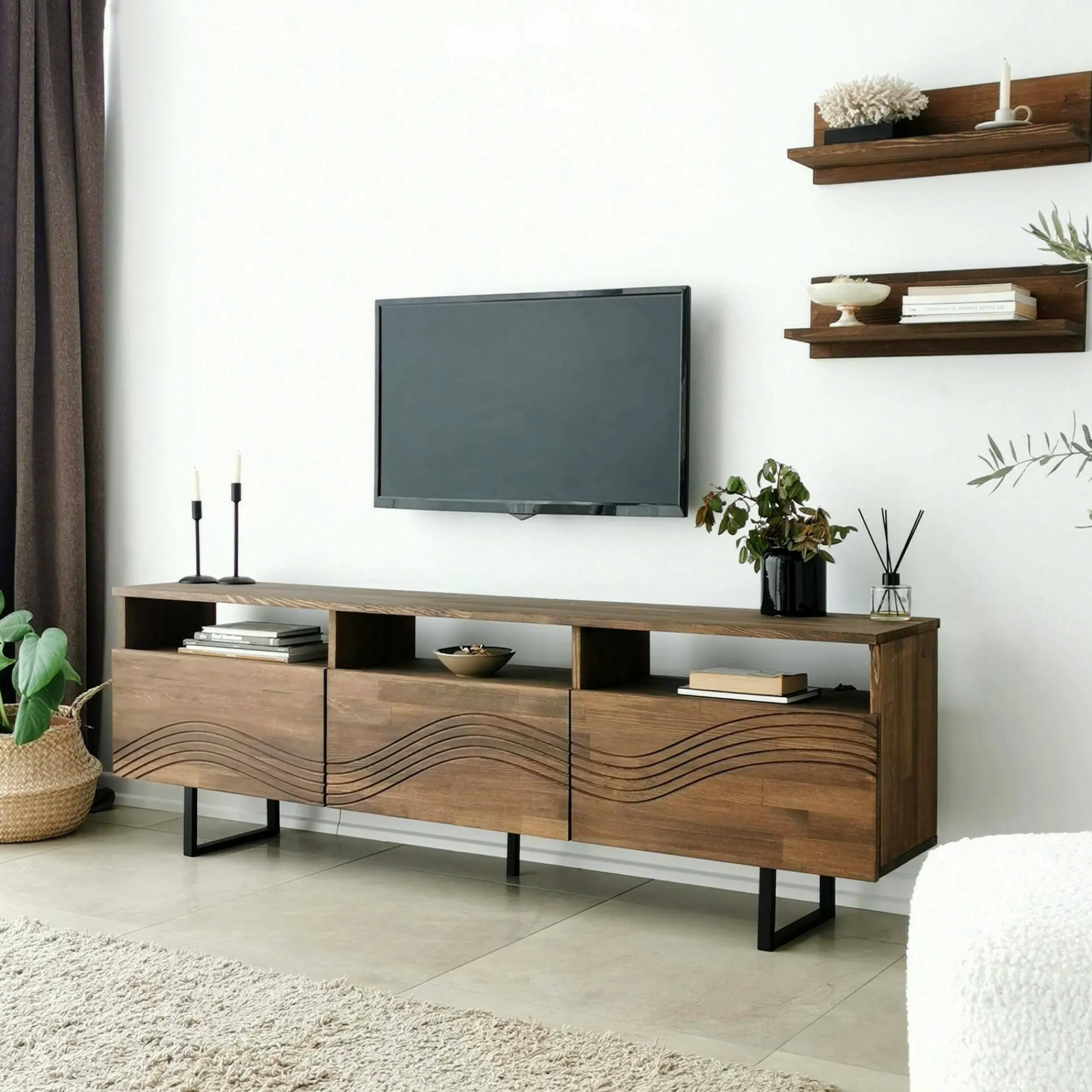 Mobile porta TV Ulana, 170x30h40 cm,<Dmora New