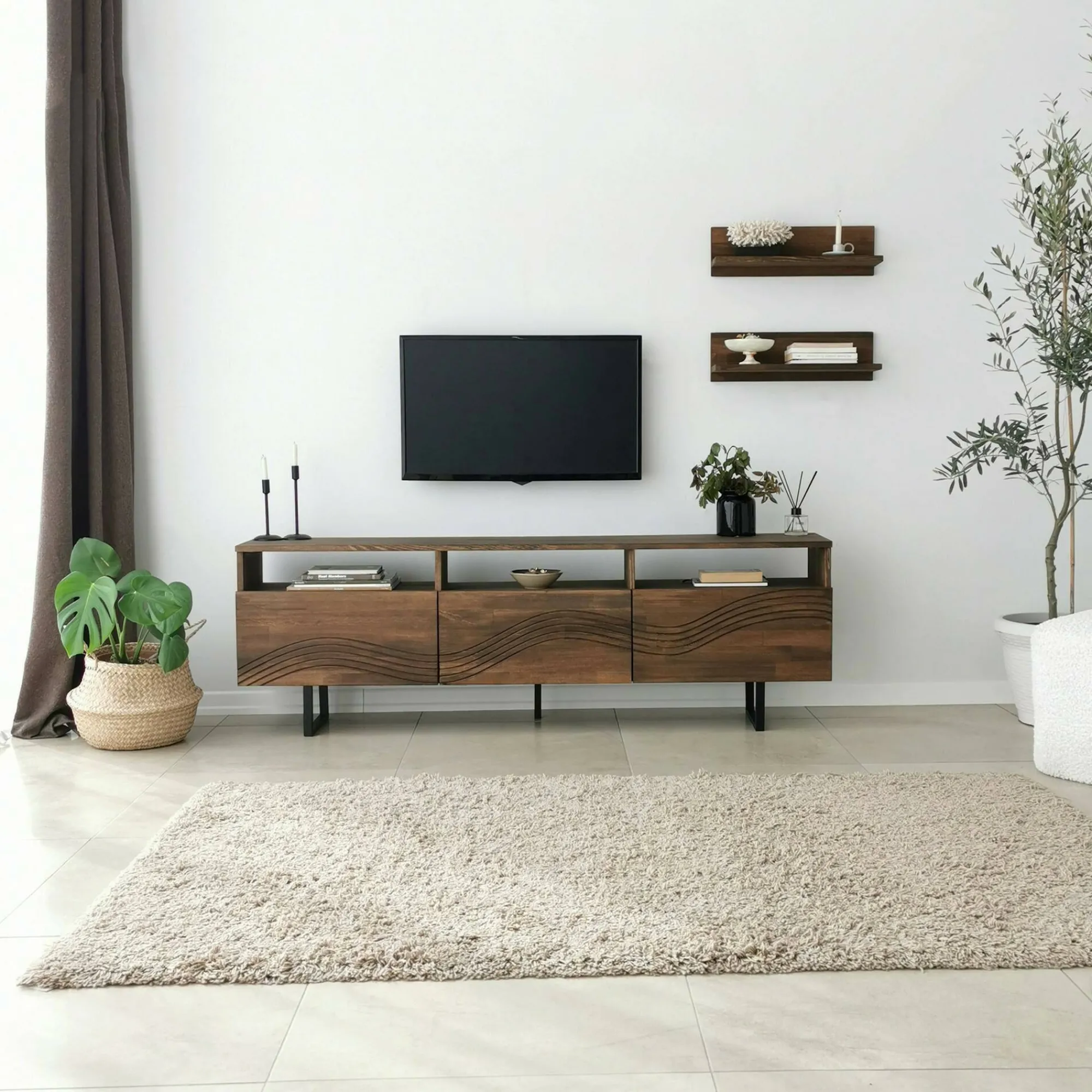 Mobile porta TV Ulana, 170x30h40 cm,<Dmora New