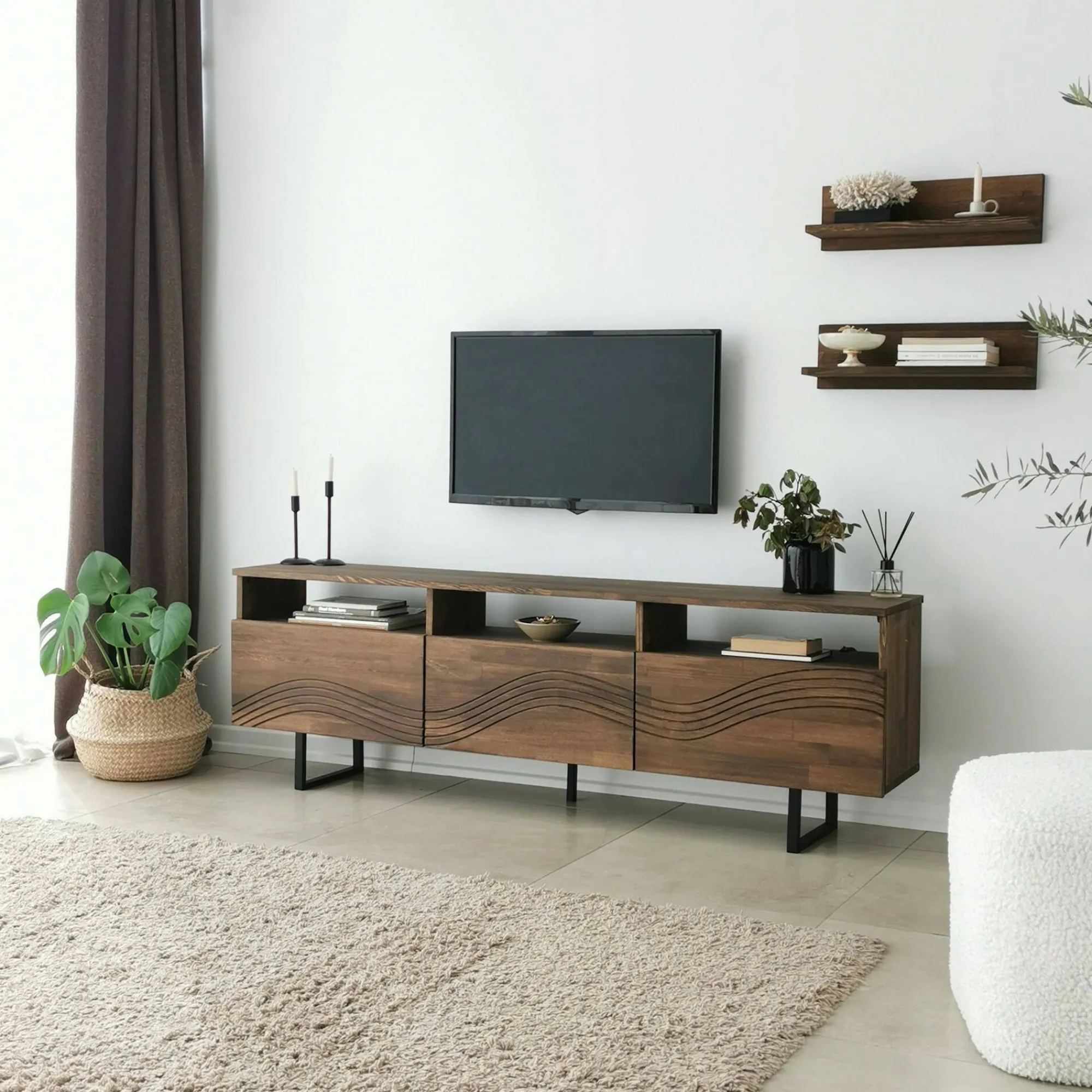 Mobile porta TV Ulana, 170x30h40 cm,<Dmora New
