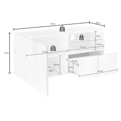 Mobile porta TV Ward, 122x43 h57 cm,<Dmora Best