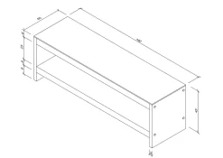 Mobile porta TV Wiley, 140x40h45 cm,<Dmora Clearance