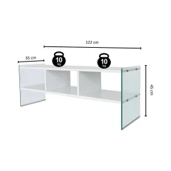 Mobile porta TV Winifred, 120x35h45 cm,<Dmora Shop