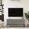 Mobile porta TV Zephir, 120x36 h46 cm, Argento e Nero<Dmora Best