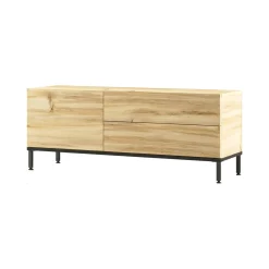 Mobile porta TV Zephir, 120x36 h46 cm, Quercia e Nero<Dmora Discount