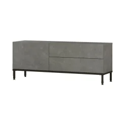 Mobile porta TV Zephir, 120x36 h46 cm, Argento e Nero<Dmora Best