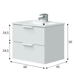 Mobile sottolavabo Arzano, 60x45 h50 cm,<Dmora Best
