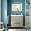 Mobile sottolavabo Dzerbi, 80x45 h86 cm, Antracite e Rovere<Dmora Cheap