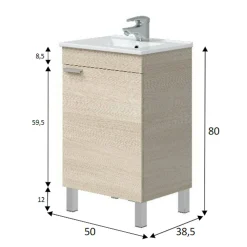 Mobile sottolavabo Iselle, 50x39 h80 cm,<Dmora Cheap