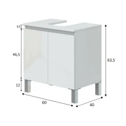 Mobile sottolavabo Jerome, 60x40 h64 cm,<Dmora Cheap
