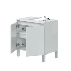 Mobile sottolavabo Jerome, 60x40 h64 cm,<Dmora Cheap