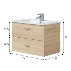 Mobile sottolavabo Tico, 70x45 h50 cm,<Dmora New