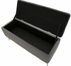 Panca Aiano, 112x42 h50 cm, Grigio e Argento<Dmora Best
