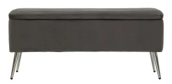 Panca Aiano, 112x42 h50 cm, Grigio e Argento<Dmora Best