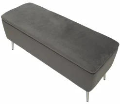 Panca Aiano, 112x42 h50 cm, Grigio e Argento<Dmora Best