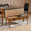 Panca Arielli, 110x40h48 cm, Noce e Antracite<Dmora Best Sale