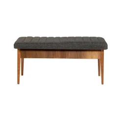 Panca Arielli, 110x40h48 cm, Noce e Antracite<Dmora Best Sale