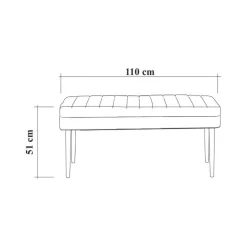 Panca Arielli, 110x40h48 cm, Noce e Antracite<Dmora Best Sale