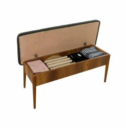 Panca Arielli, 110x40h85 cm, Noce e Antracite<Dmora Fashion