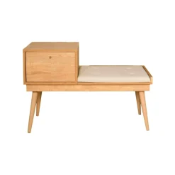 Panca Asolo, 40x105h45 cm, Quercia e Crema<Dmora Cheap