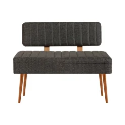 Panca Barthelemy, 90x39 h40 cm, Quercia e Antracite<Dmora Outlet