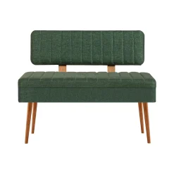 Panca Barthelemy, 90x39 h40 cm, Quercia e Verde<Dmora Discount