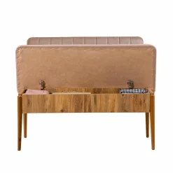 Panca Barthelemy, 110x46 h85 cm, Quercia e Cemento<Dmora Shop