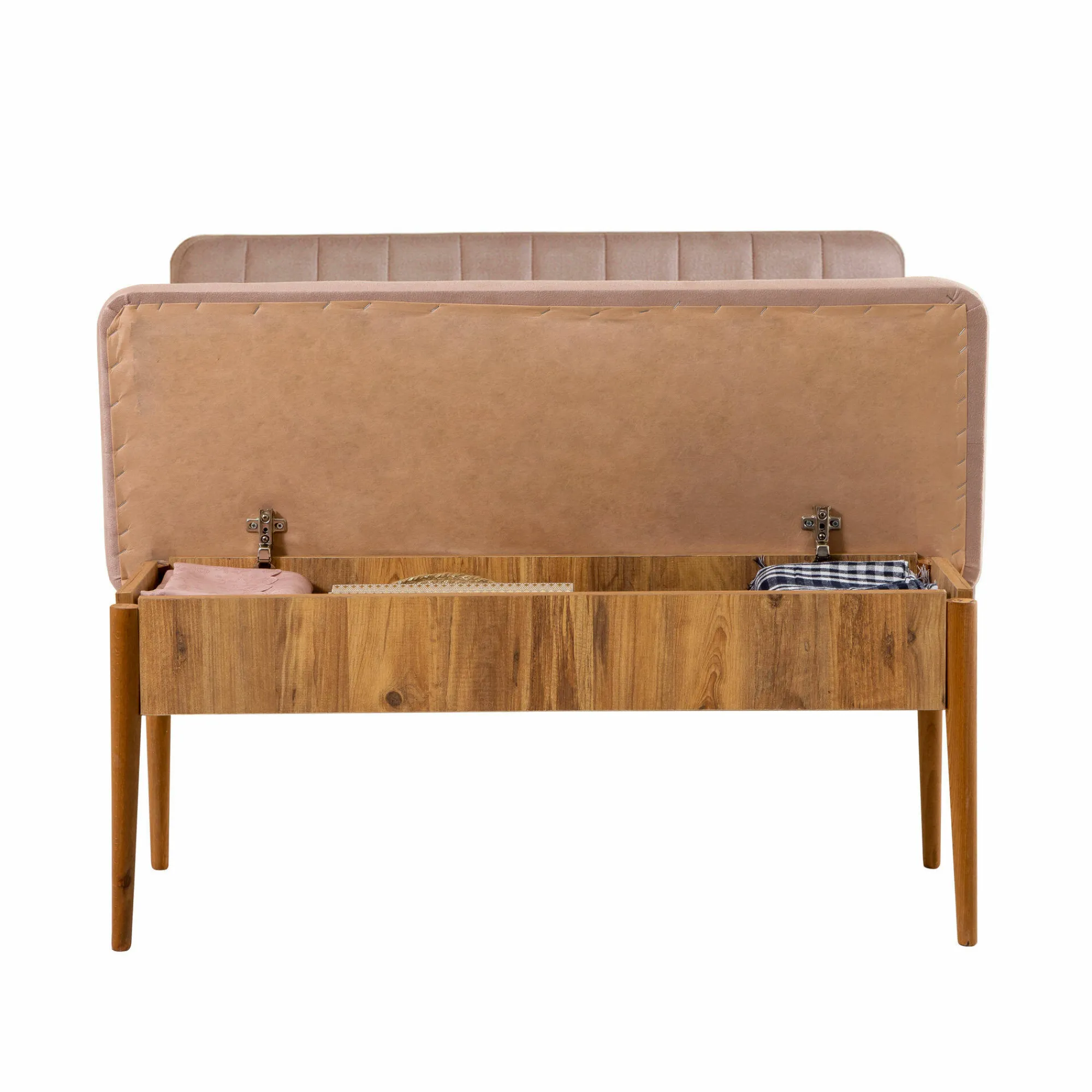 Panca Barthelemy, 110x46 h85 cm, Quercia e Cemento<Dmora Shop