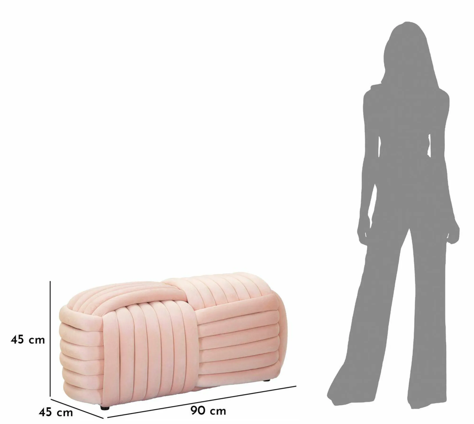 Panca Calcea, 90x45 h45 cm,<Dmora Discount