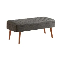 Panca Falcon, 90x39h40 cm, Noce e Antracite<Dmora Online