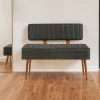 Panca Salento, 90x39h40 cm, Noce e Antracite<Dmora Discount