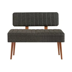 Panca Salento, 90x39h40 cm, Noce e Antracite<Dmora Discount