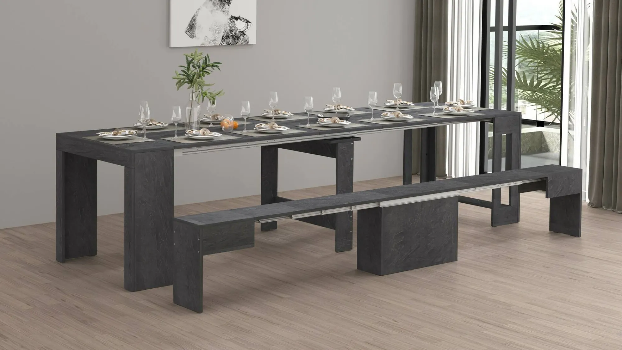 Panca Yutu, 290x25h45 cm,<Dmora Shop
