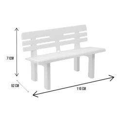 Panchina da esterno Alim, 110x52h71 cm,<Dmora Discount