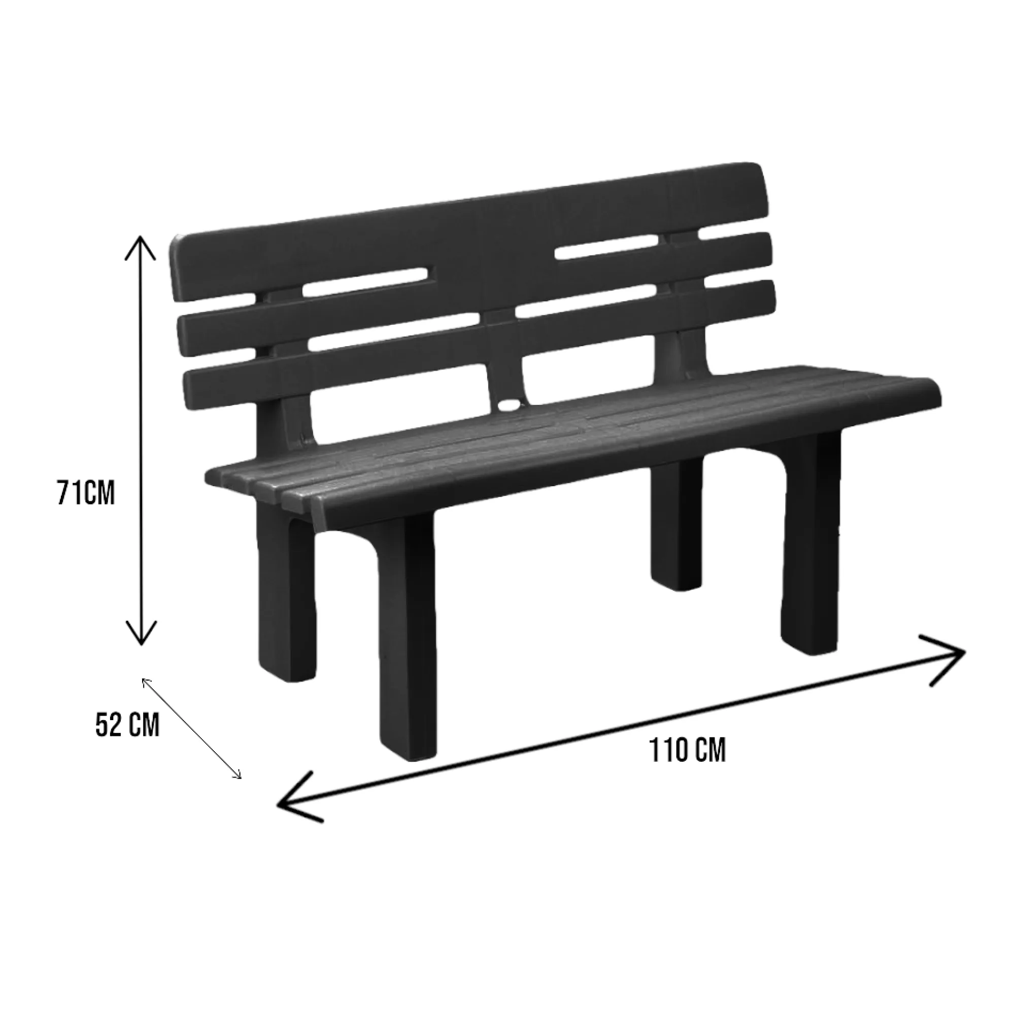 Panchina da esterno Alim, 110x52h71 cm,<Dmora Best Sale