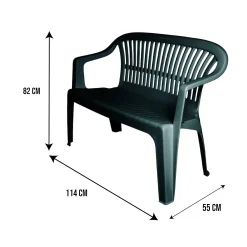 Panchina da esterno Asmi, 114x55h82 cm,<Dmora Cheap