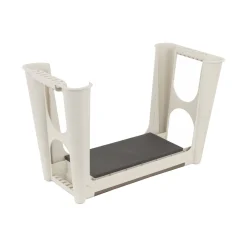 Panchina da esterno Dboffell, 58x29h37 cm, Beige e Marrone<Dmora Clearance