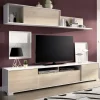 Parete attrezzata Abbete, 200x41h180 cm, Rovere e Bianco<Dmora Store