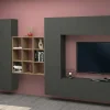 Parete attrezzata Agira, cm 350x30h180,<Dmora Discount