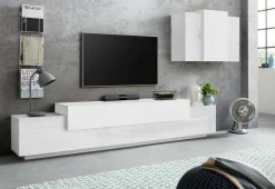 Parete attrezzata Alaskino, cm 240x45h180,<Dmora Best Sale
