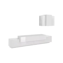 Parete attrezzata Alaskino, cm 240x45h180,<Dmora Best Sale