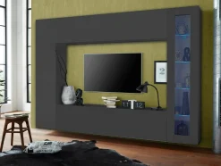 Parete attrezzata Alatri, cm 260x30h180,<Dmora Cheap